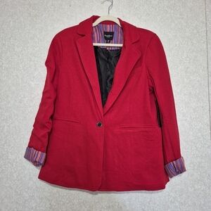 NEW..Boom Boom Jeans Red Blazer Tailored Suit Jacket...SIZE:XL
